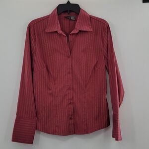 3 For $20 Copper Key Burgundy top w/ Gold stripes size L